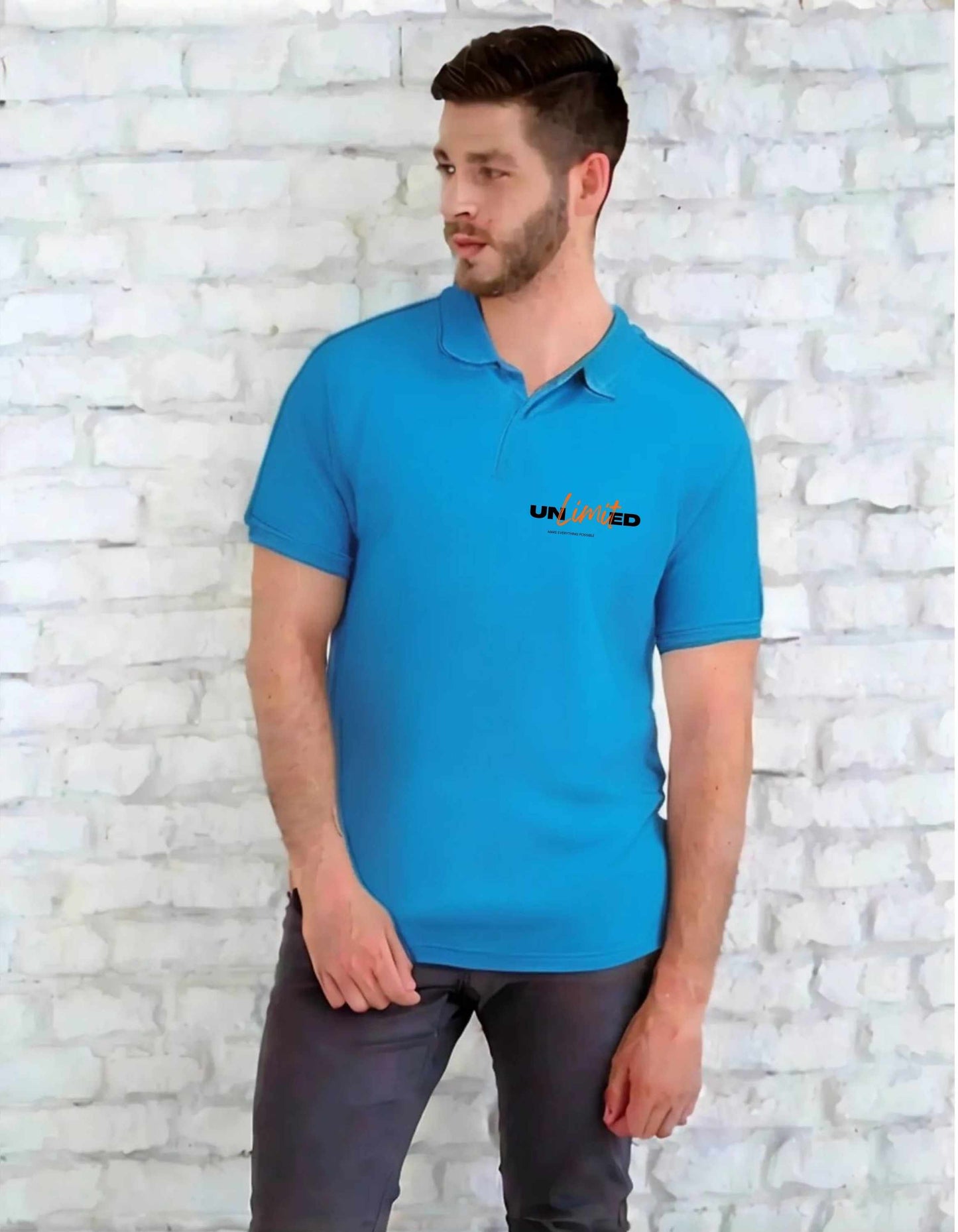 Beclassy Maroon Polo T-shirt- "unLIMITEed"