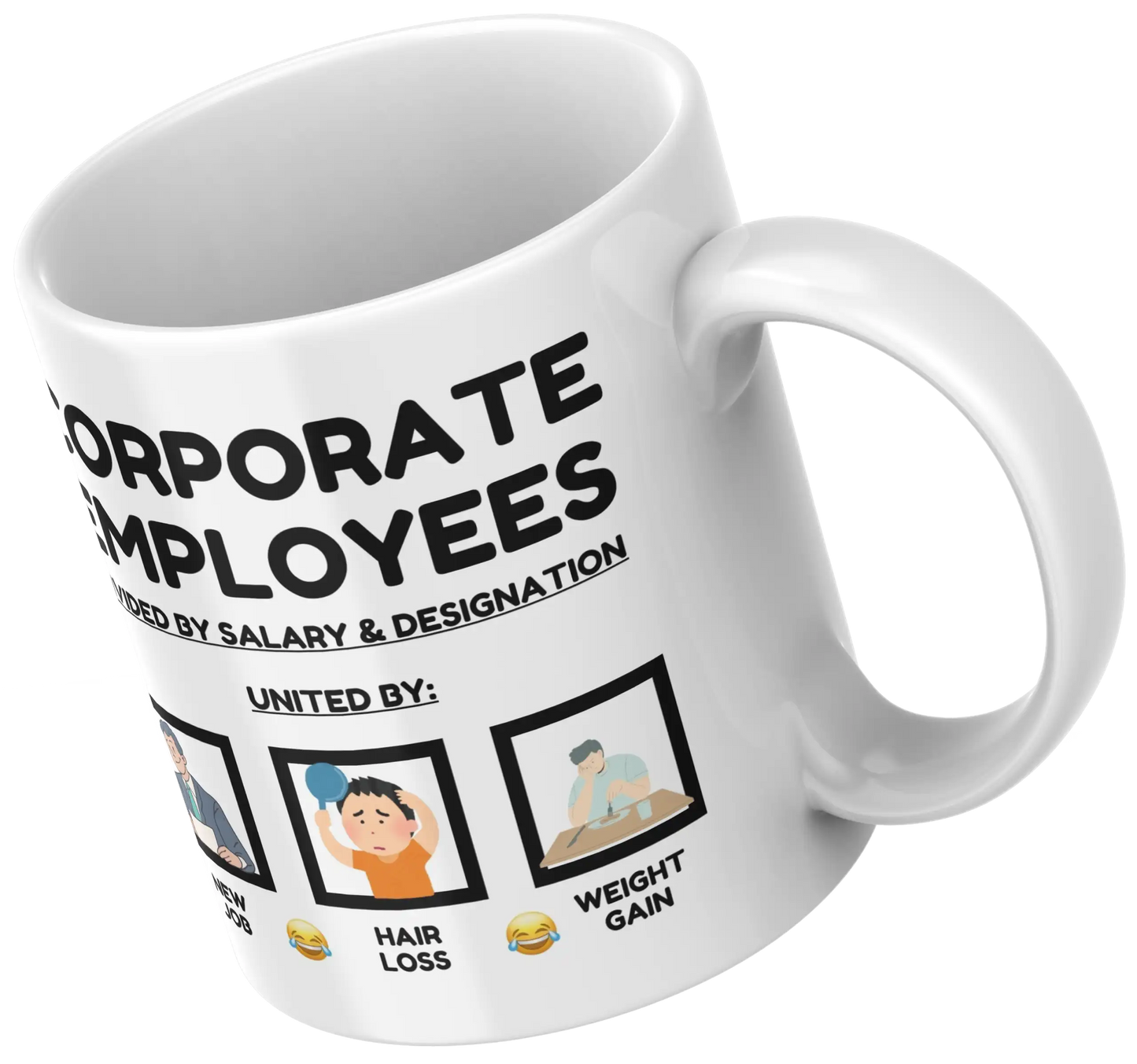 corporate employee meme customised coffee mug