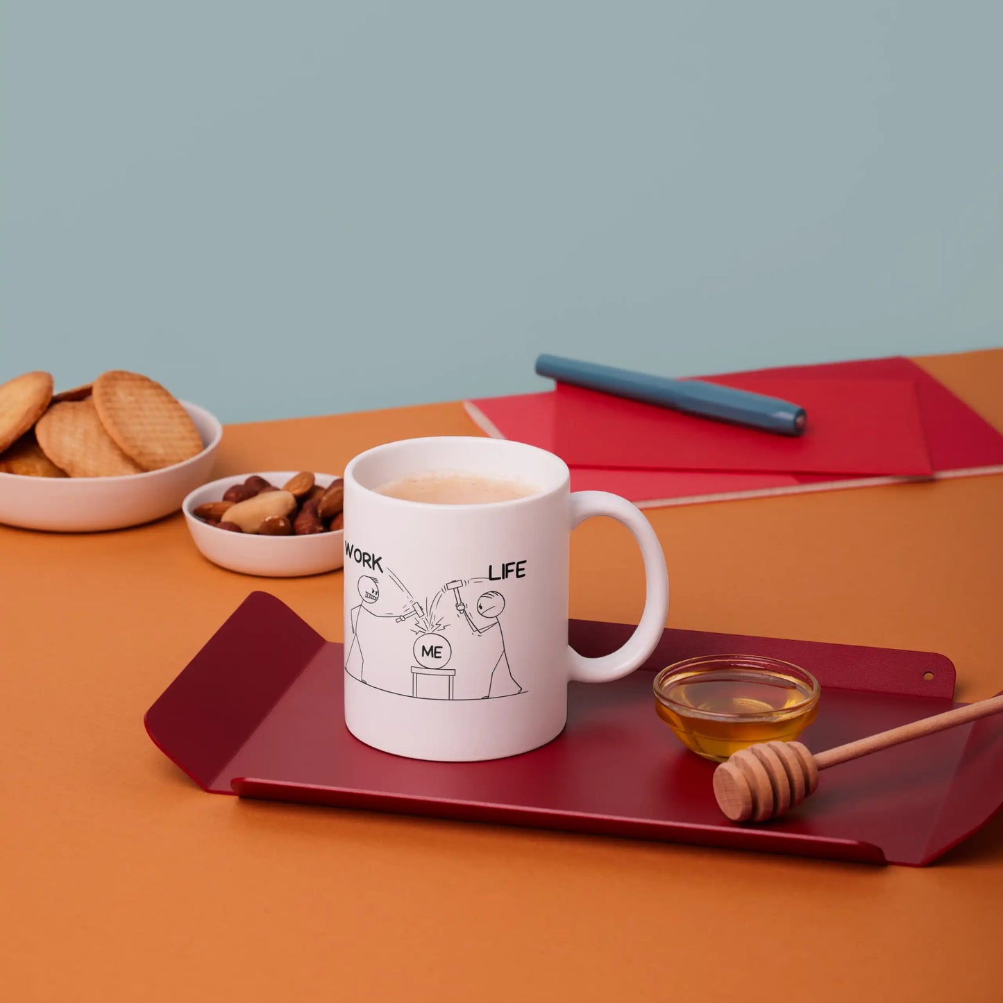 work life balance coffee mug print design